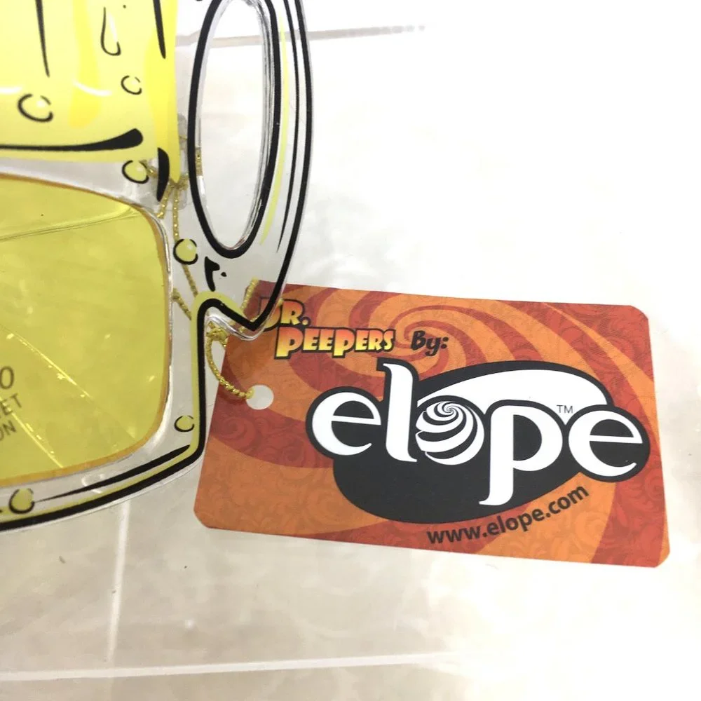 Beer Mug Yellow Adult Costume Novelty Sun Glasses NWT